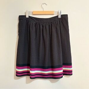 Old Navy Black and Pink Polka Dot Pattern Skirt